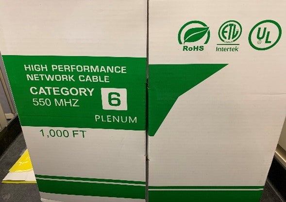 Unauthorized UL logo on a cable communication box