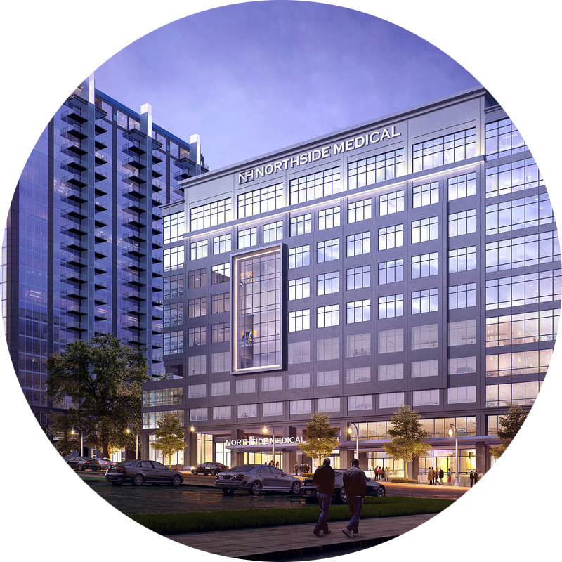 Exterior view of the Northside Medical Midtown building in Atlanta, Georgia