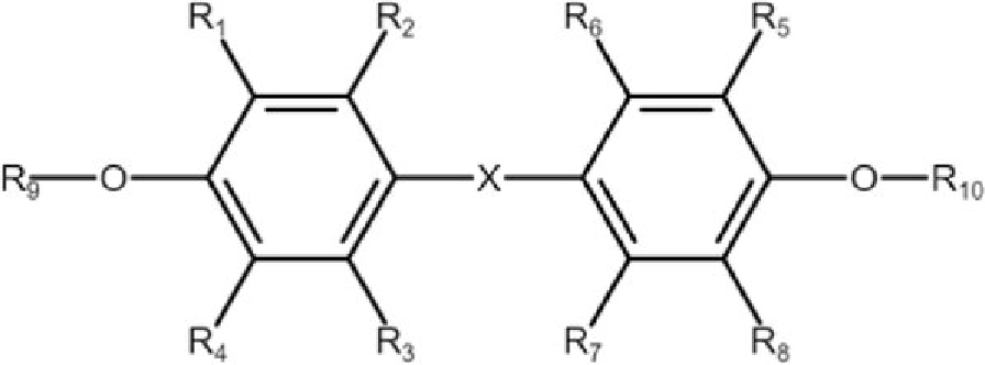 Bisphenol derivative structure