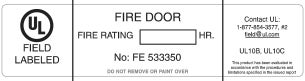 fire door label